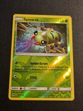REVERSE HOLO Pokemon Card TCG Sun & Moon Lost Thunder Spinarak 9/214