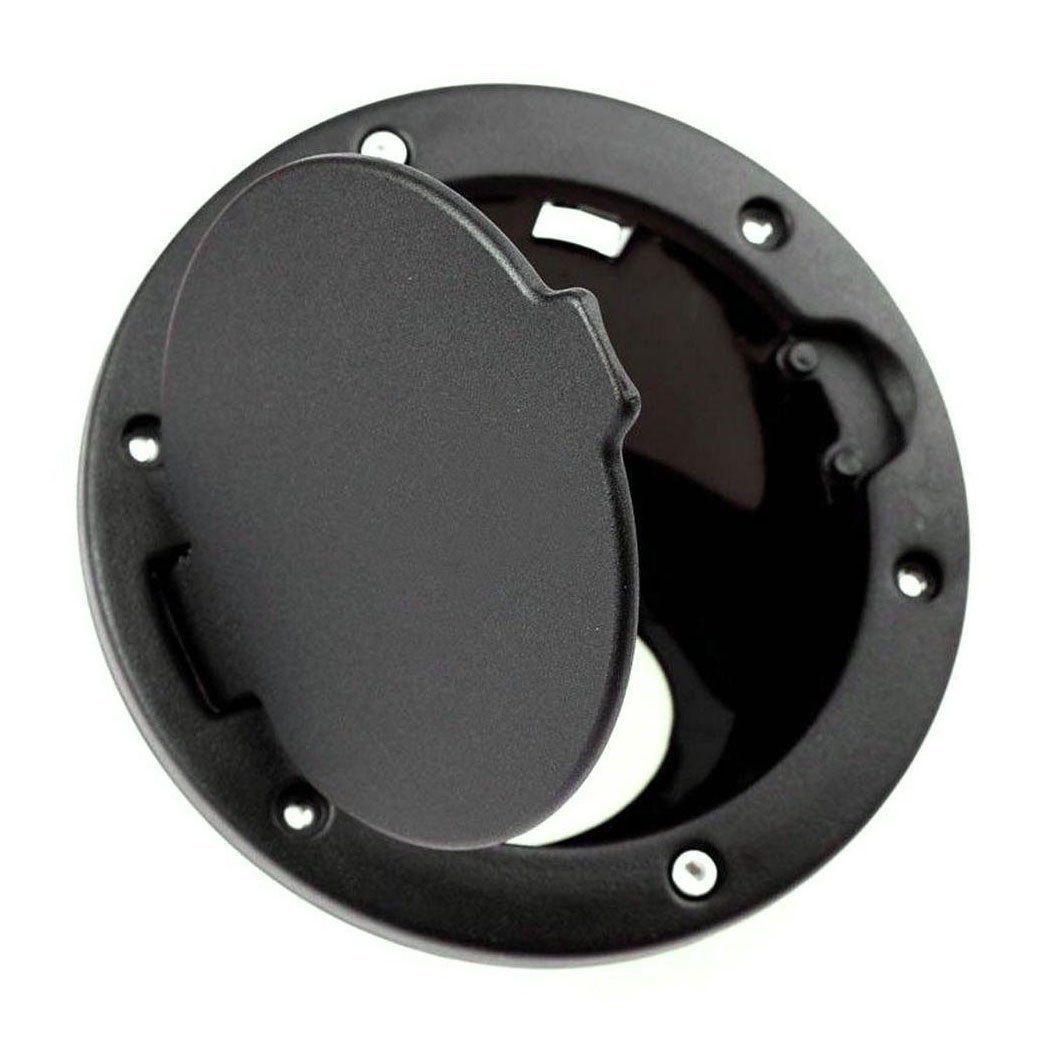 Metal Fuel Door Gas Lid Tank Cap Cover Black For 20072017 Jeep