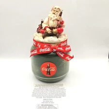 COCA COLA DECORATIVE HOLIDAY CANDLE COKE CHRISTMAS SANTA CLAUS 2003