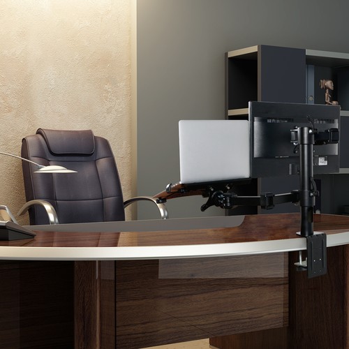 Laptop Mount & LCD Arm Desk Stand fits for 10"-27" Monitor & 11"-15.6" Notebook - Picture 9 of 9