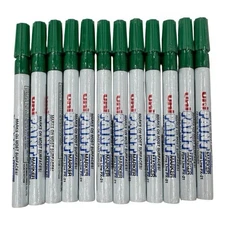 12 Markers Uni-Paint 63704 PX-21 Oil-Based Paint Marker Green Fine Line