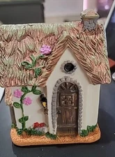 Miniature Dollhouse Fairy Garden 4" Flower & Vine Cottage House New
