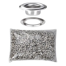 Yescom 2000 szt. 1/4" Zestaw przelotek 6mm Rozmiar #0 Oczka i podkładki Nikiel YES0380