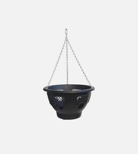 Green Jem Plastic Hanging Basket - Black
