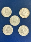 1964-D Kennedy Half Dollar 90% Silver Denver Mint Big US Coins Auction NR QTY 5