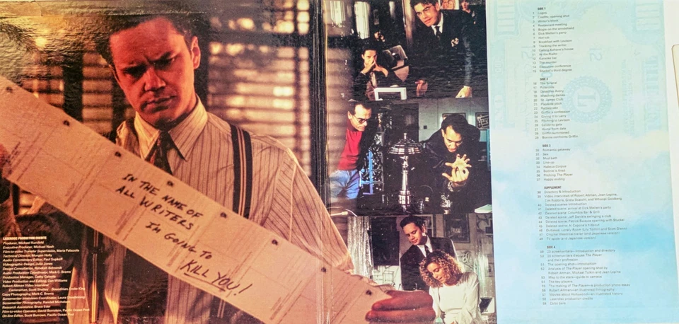 The Player (Tim Robbins) Criterion Collection (2 Laserdiscs), 1992 Fine Line   - Image 2 of 4