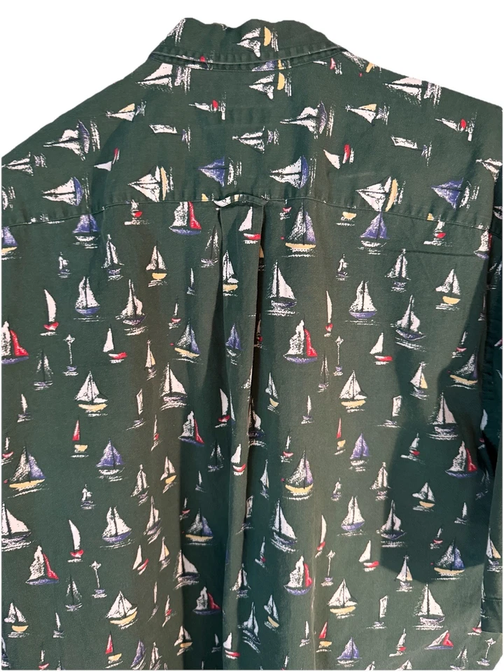 Camisa de Colección Nautica Velero Estampado de Barco con Botones XL Náutica Foto 3 de 4
