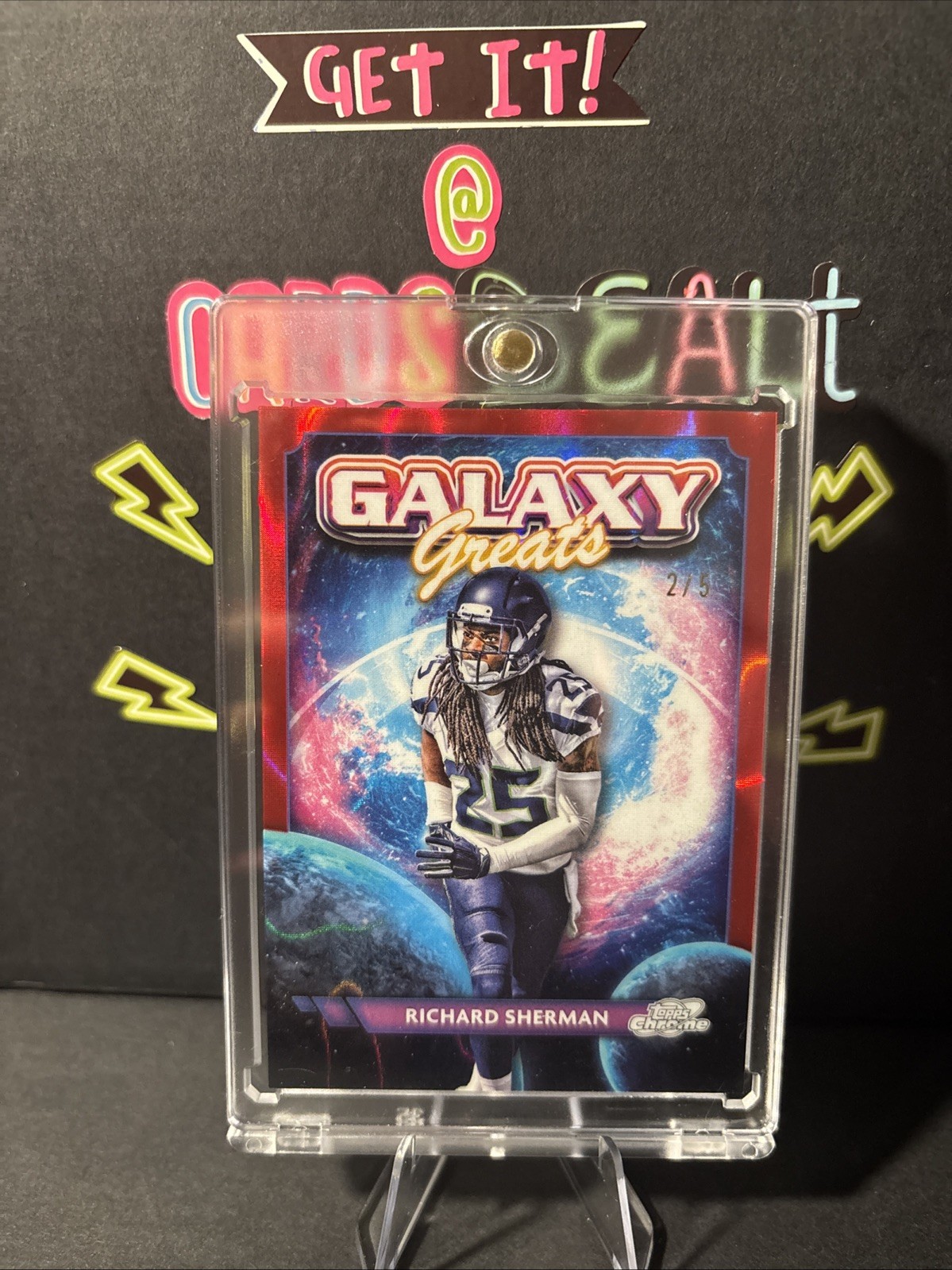 2024 Topps Cosmic Chrome - Galaxy Greats Richard Sherman Red Refr. #GG-23 2of5
