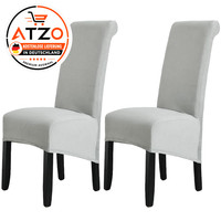 Lansheng Stuhlhussen 2Er Set Waschbar Stretch Stuhlbezug Esszimmer