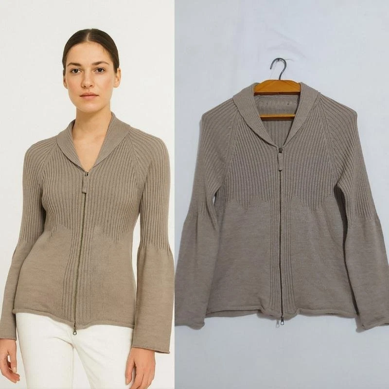 Women Jean Paul Gaultier Sweater Beige Acrylic 40 - Bild 1 von 4