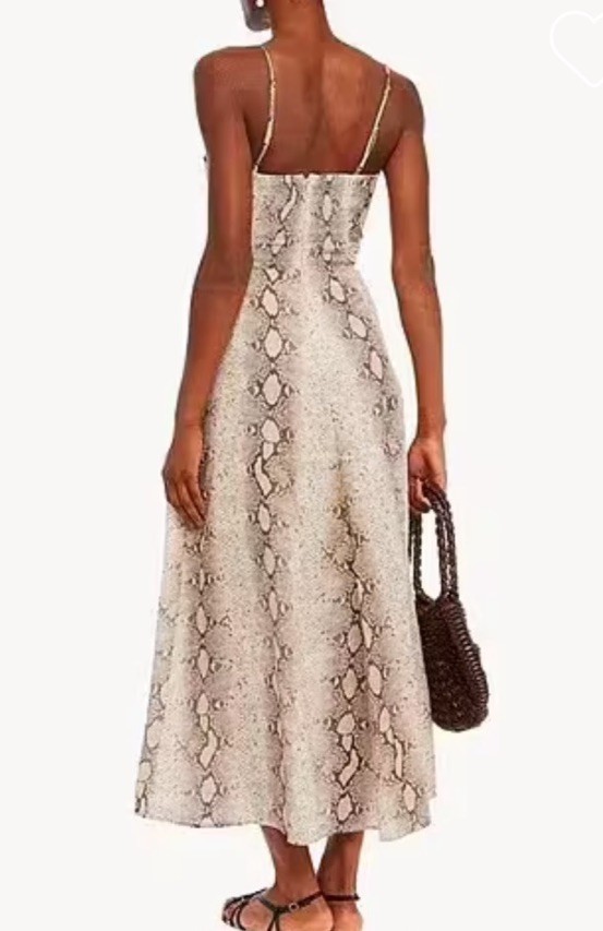 ZIMMERMANN BELLITUDE PYTHON SNAKE MIDI DRESS ANIM… - image 3