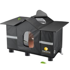 Outdoor Cat House - Weatherproof Large Cat Shelter for Outside with Roof Wind...