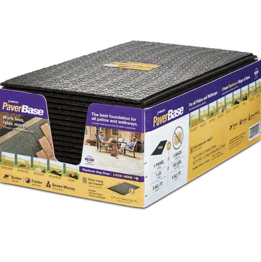 Brock Paver Base Panel Dual 20"x36" Interlocking Permeable Textured (20-Case)