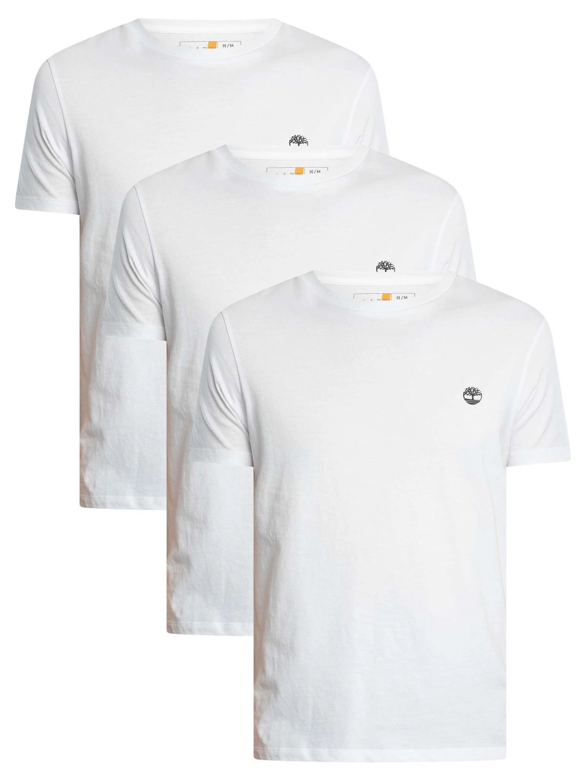 Timberland Men's 3 Pack Dunstan River Slim T-Shirts, White