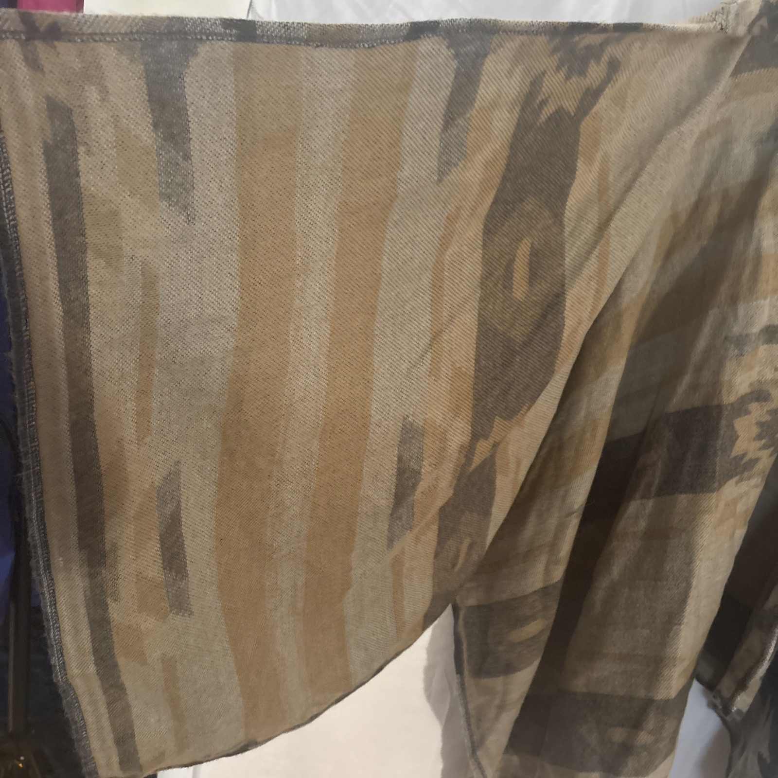 BCBGeneration Brown Native American Print Cape - image 6