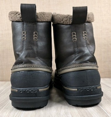Crocs AllCast II Waterproof Dark Brown Mid Calf Lace Up Snow  display picture 1