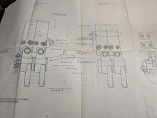 LODGE & SHIPLEY MACHINE TOOL MODEL A 14 LATHE LEAD SCREW & ROD SUPPORT DRAWING
