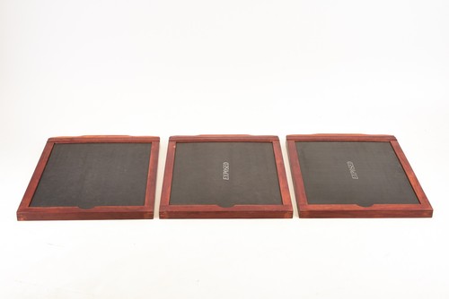 Lot of 3 Antique Mahogany Wood 8x10 Film Holders Marked PAT 4-23-07 V27