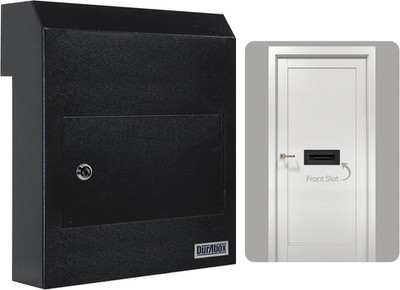 Heavy Duty Through-The-Door Drop Box Safe for Mail, Checks & Cash - Black