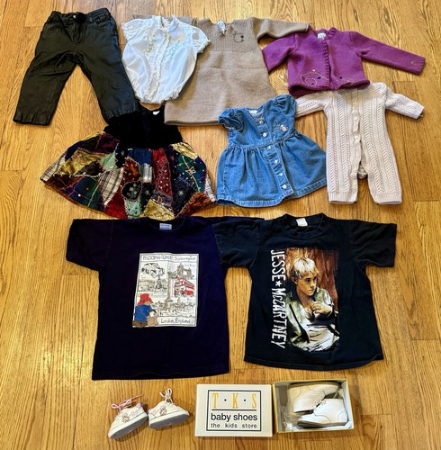 Lotto abbigliamento bambino vintage rivenditore confezione 11 pezzi Y2k anni 90, taglie miste