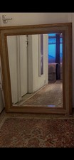 Rectangular Framed Wall Mirror Brown Wood Effect Frame 75cm x 75cm