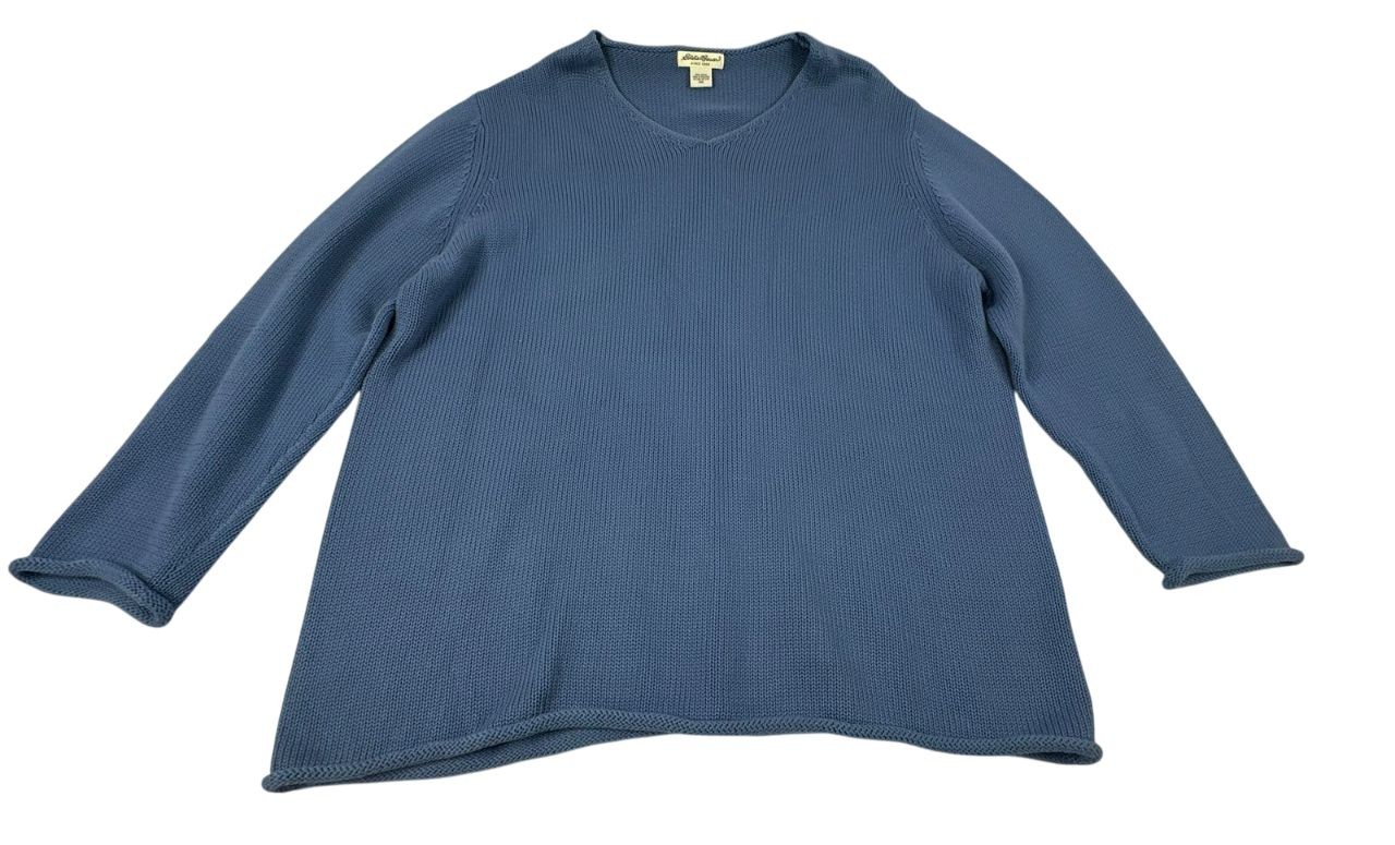 Eddie Bauer Blue Oversized Crewneck Classic Casual Sweater. Women's - Size XXL