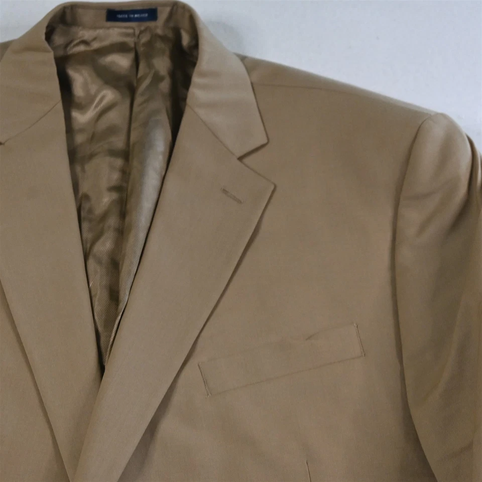 Stafford 48R 44x32 Caqui Viaje Elastizado Lana Hombres Chaqueta Pantalones Traje Foto 3 de 4