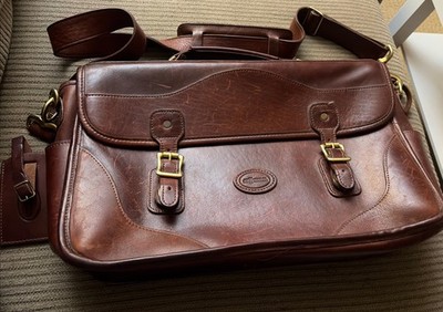 J.W. Hulme 100 Year Anniversary Leather Briefcase Messenger Bag Made in USA