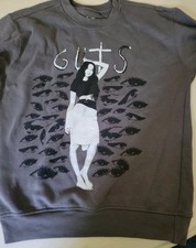 Olivia Rodrigo GUTS Sweatshirt Women  s M Gray Graphic Crewneck Stars 2024