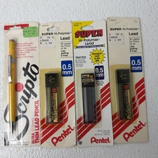 Vintage Mechanical Pencil And Lead Lot - Scripto Pentel
