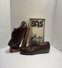 SAS Siesta Antique Walnut Shoes Slip On Women  s Size 9M G5483369Made In USA New