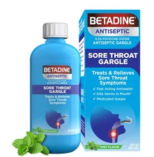 Betadine Antiseptic Medicated Gargle, Povidone-Iodine 0.5%, Treat and Relieve...