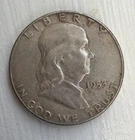 1953-S Franklin Half Dollar 90% silver VF KM 198 U.S. coin 50c circulated raw