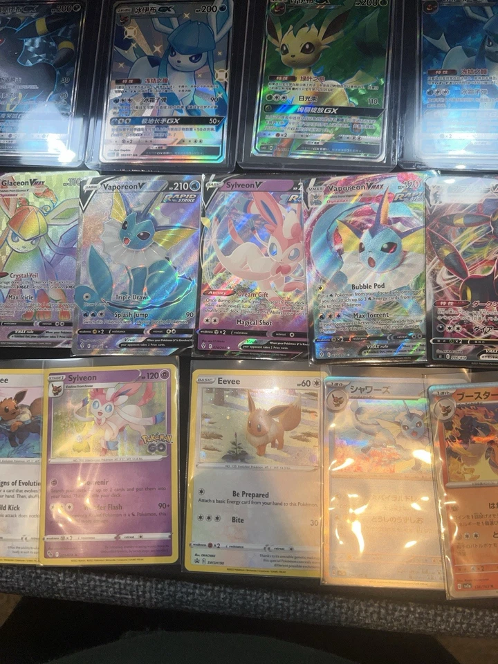 Eeveelutions Pokemon 卡收藏 批量 Holos Full Arts Hits 复古 Wotc 更多 — 第 4/4 张图片