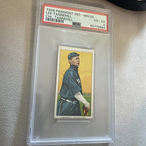 1909-11 T206 Piedmont 350-460/25 Chicago Lee Tannehill VG-EX PSA 4