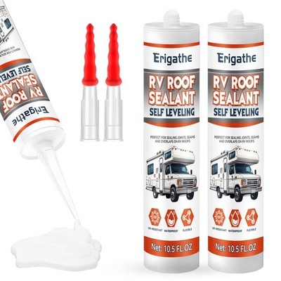 Erigathe SelfLeveling RV Roof Sealant, Lap Caulking for Camper & Trailer, Hea...