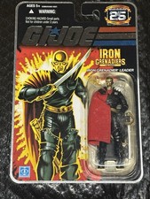 Iron Grenadier Leader DESTRO 3.75    GI Joe 25th Anniversary Foil Card SEALED MOC