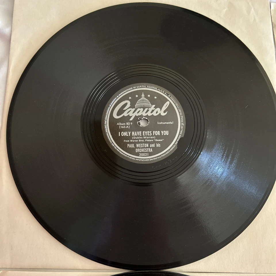 4-Paul Weston I Only Have Eyes For You/So Beat My Heart Capitol 20021/22/23/24 E Foto 2 de 4