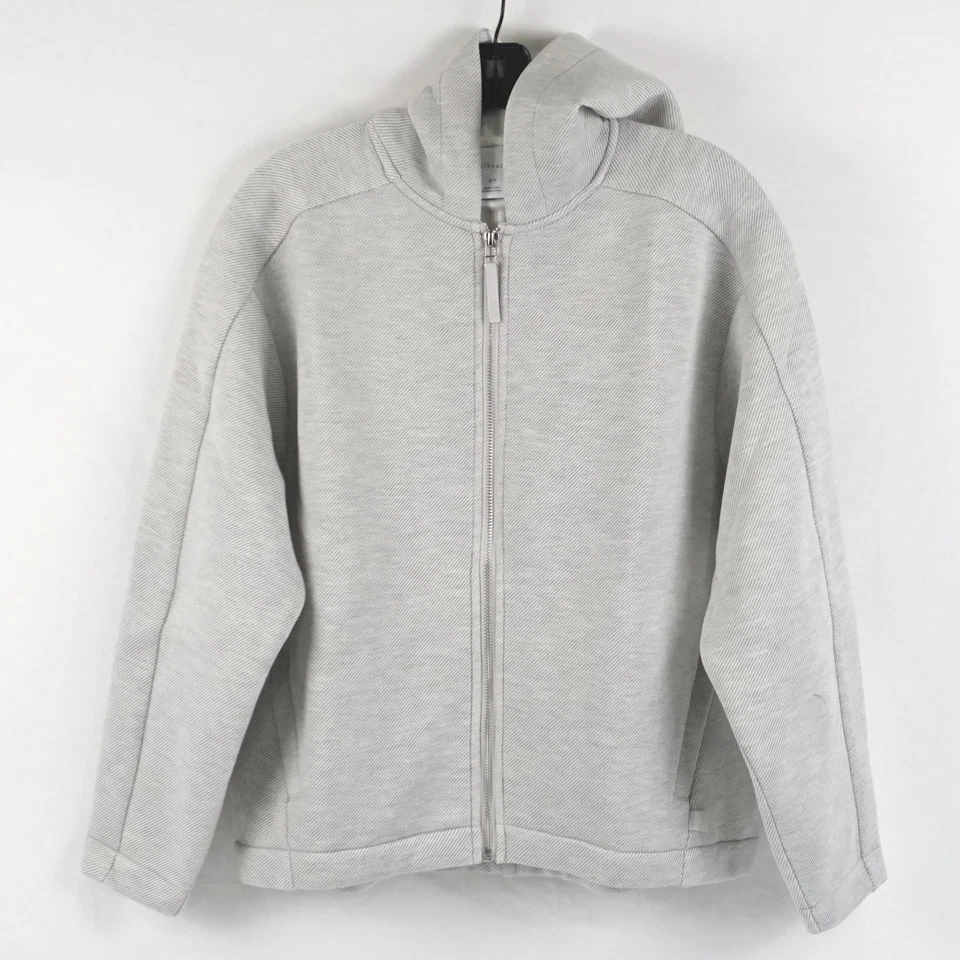KIT + ACE Emerge Sculpted Hoodie In Textured White Melange Women's Size S