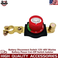 12V-48V Battery Kill Switch Disconnect Isolator Power Cut OFF Car Boat Marine RV