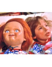 Alex Vincent & Edan Gross signed 8x10 Photo Andy Barclay Good Guy Doll Chucky...
