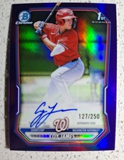 🔥⚾ 2026 Bowman Chrome Coy James Purple Refractor Auto /250 1st Bowman Nationals
