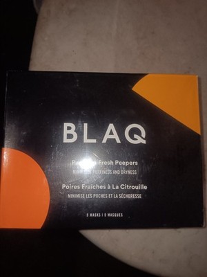 BLAQ Pumpkin Fresh Peepers Minimizes Puffiness & Dryness 5 Masks NEW SEALED