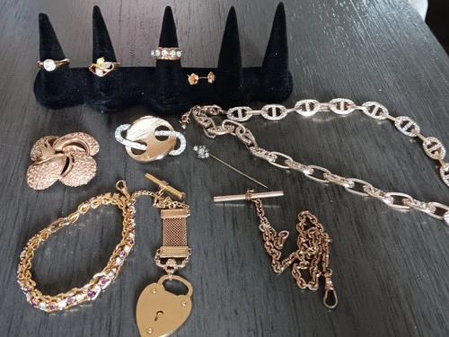 Vintage To Now Gold Tone Costume Jewelry Lot