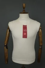 Castelli White Team Ineos Sleeveless Round Neck Stretch Cycling Shirt Size L