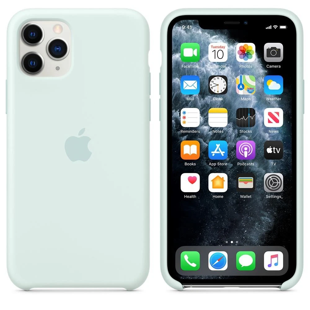 ElestBela Custodia in silicone per iPhone 11 Pro Max, ultra sottile con microfibra, antigraffio, protezione completa per iPhone 11 Pro Max 6,5, verde scuro