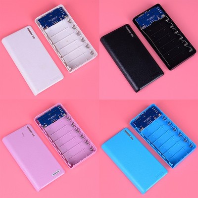 20000mAh dual usb power bank case kit 6X 18650 battery charger diy box phon-OY