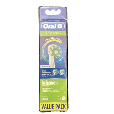 Oral-B Cross Action Electric Toothbrush Replacement Brush Heads 4 Count