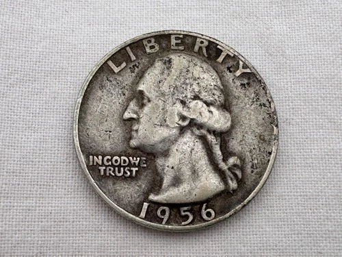 1956 D U.S. Washington Silver Quarter IU-24
