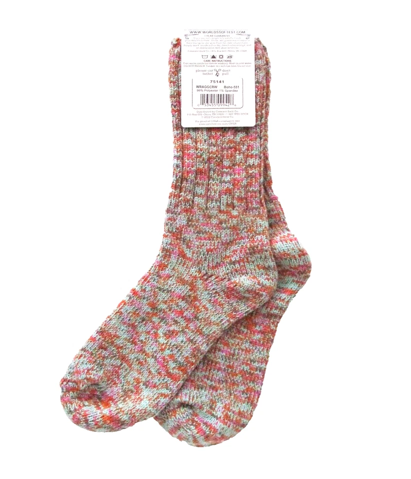 Calcetines Más Suaves del Mundo - Colección Fin de Semana - Trapo - Boho - Longitud Crew - NUEVO Foto 2 de 2